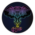 Colorful Spiritual Elephant Print Round Floor Mat