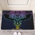 Colorful Spiritual Elephant Print Rubber Doormat