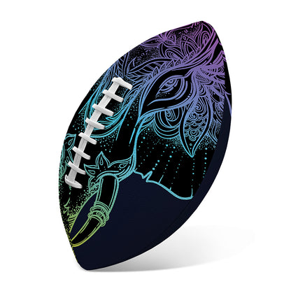 Colorful Spiritual Elephant Print Rugby Ball