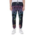 Colorful Spiritual Elephant Print Scuba Joggers