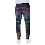 Colorful Spiritual Elephant Print Scuba Joggers