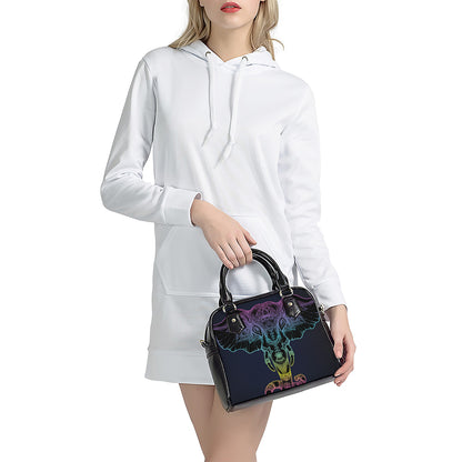 Colorful Spiritual Elephant Print Shoulder Handbag