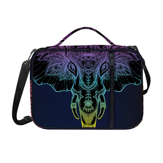 Colorful Spiritual Elephant Print Shoulder Strap Bible Bag