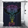 Colorful Spiritual Elephant Print Shower Curtain