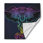 Colorful Spiritual Elephant Print Silk Bandana