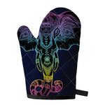 Colorful Spiritual Elephant Print Single Oven Mitt