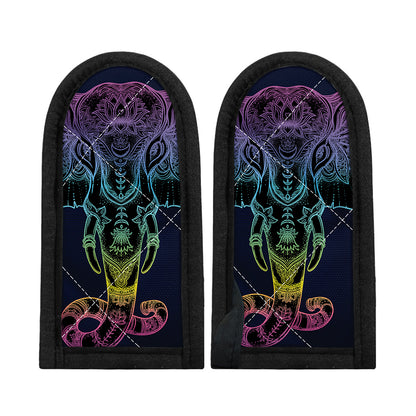 Colorful Spiritual Elephant Print Skillet Handle Cover