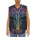 Colorful Spiritual Elephant Print Sleeveless Baseball Jersey