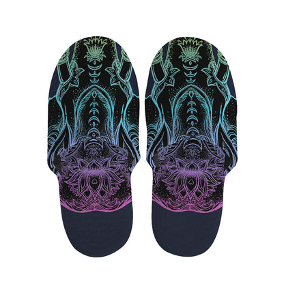 Colorful Spiritual Elephant Print Slippers