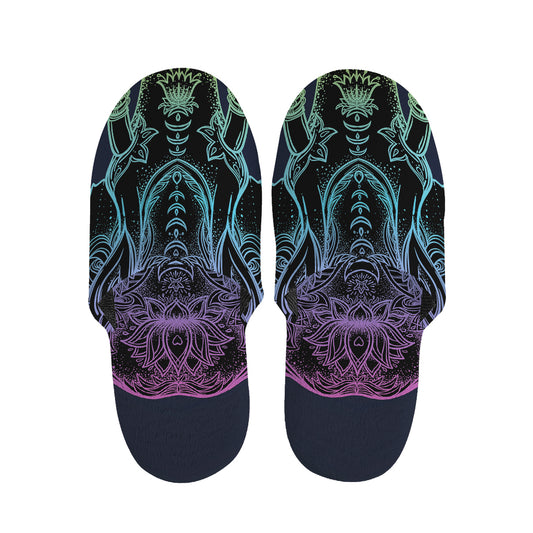 Colorful Spiritual Elephant Print Slippers