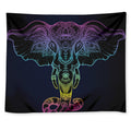 Colorful Spiritual Elephant Print Tapestry