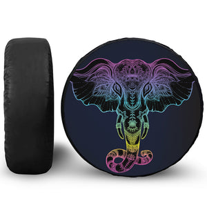 Colorful Spiritual Elephant Print Tire Cover