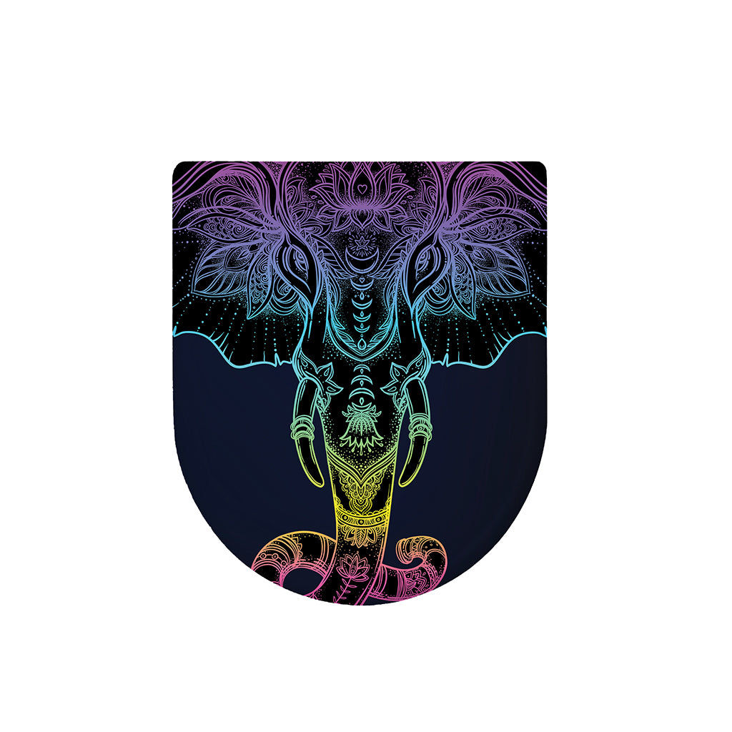 Colorful Spiritual Elephant Print Toilet Lid Cover
