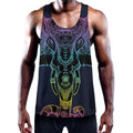 Colorful Spiritual Elephant Print Men's Workout Tank Top