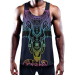 Colorful Spiritual Elephant Print Training Tank Top