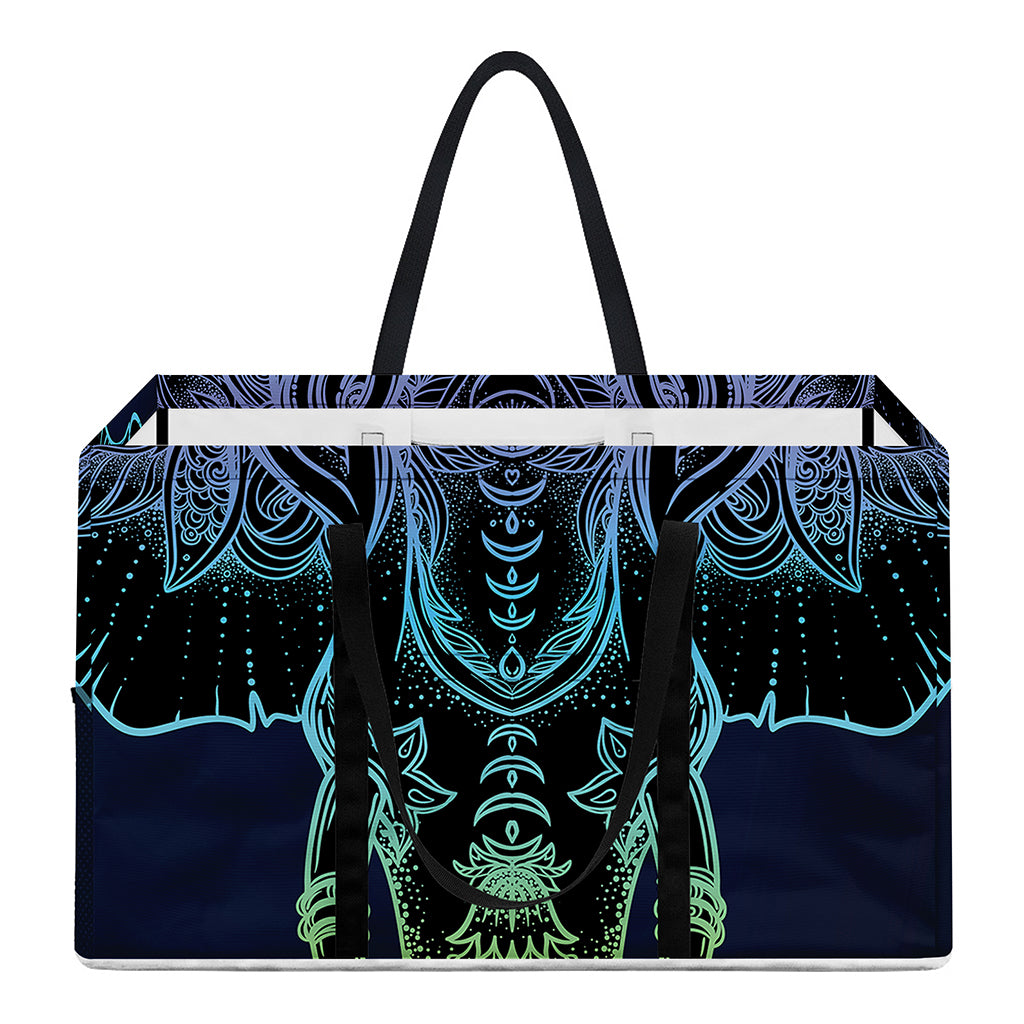 Colorful Spiritual Elephant Print Utility Tote Bag