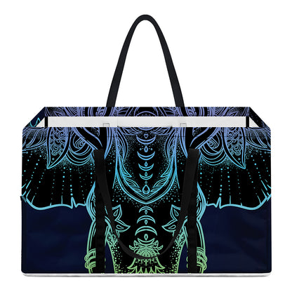 Colorful Spiritual Elephant Print Utility Tote Bag