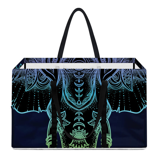Colorful Spiritual Elephant Print Utility Tote Bag