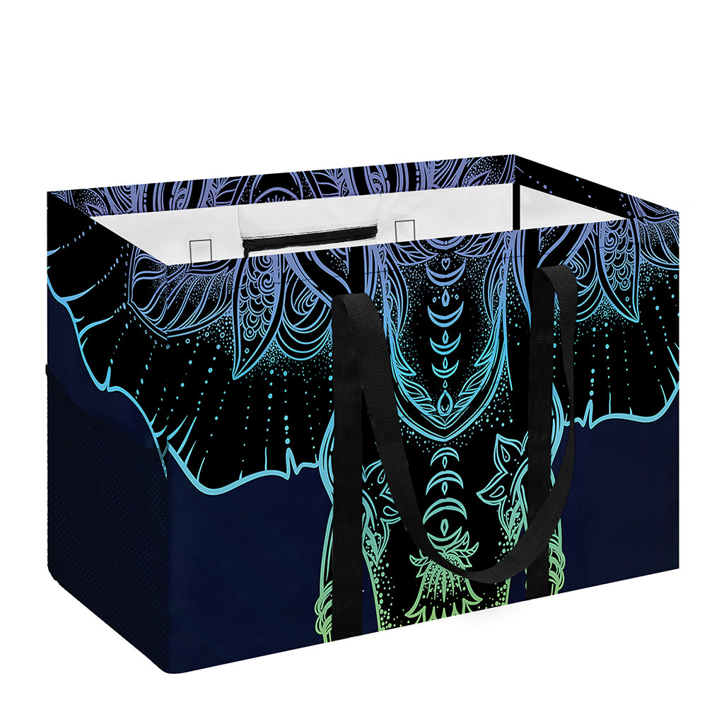 Colorful Spiritual Elephant Print Utility Tote Bag