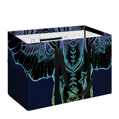 Colorful Spiritual Elephant Print Utility Tote Bag