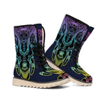 Colorful Spiritual Elephant Print Winter Boots