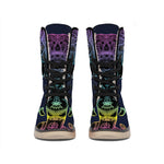 Colorful Spiritual Elephant Print Winter Boots