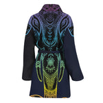 Colorful Spiritual Elephant Print Women's Bathrobe