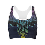 Colorful Spiritual Elephant Print Women's Sports Bra
