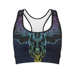 Colorful Spiritual Elephant Print Women's Sports Bra