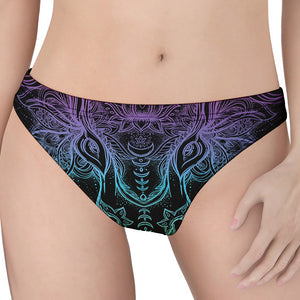 Colorful Spiritual Elephant Print Women's Thong