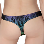 Colorful Spiritual Elephant Print Women's Thong