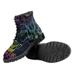 Colorful Spiritual Elephant Print Work Boots