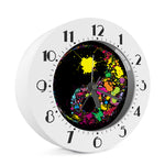 Colorful Splash Yin Yang Print Alarm Clock
