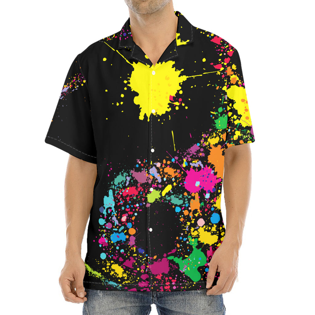 Colorful Splash Yin Yang Print Aloha Shirt