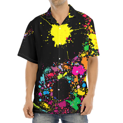 Colorful Splash Yin Yang Print Aloha Shirt