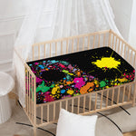Colorful Splash Yin Yang Print Baby Crib Sheet