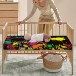 Colorful Splash Yin Yang Print Baby Crib Sheet