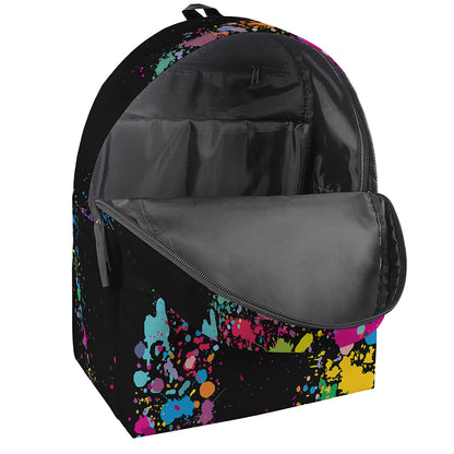 Colorful Splash Yin Yang Print Backpack