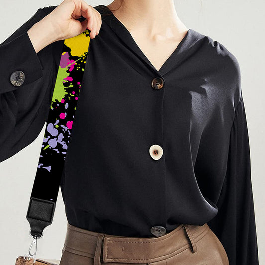 Colorful Splash Yin Yang Print Bag Strap
