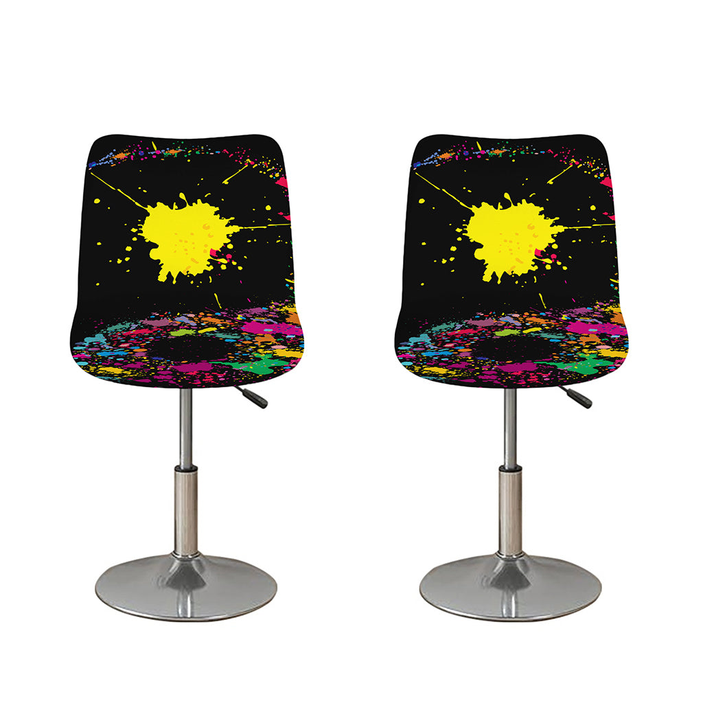 Colorful Splash Yin Yang Print Bar Stool Covers