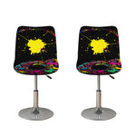Colorful Splash Yin Yang Print Bar Stool Covers
