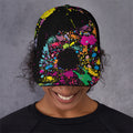 Colorful Splash Yin Yang Print Baseball Cap