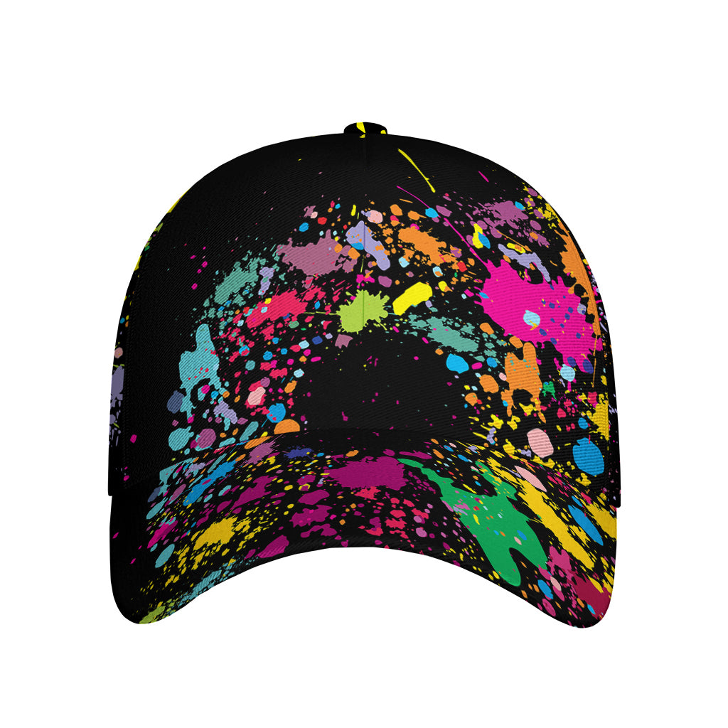 Colorful Splash Yin Yang Print Baseball Cap