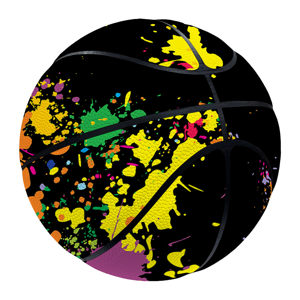 Colorful Splash Yin Yang Print Basketball