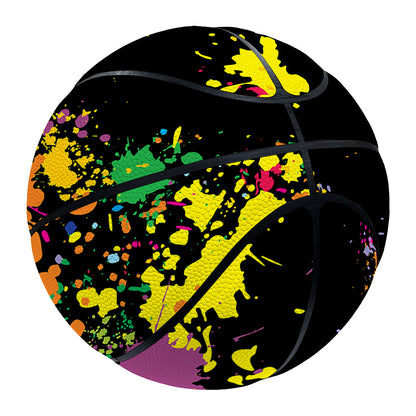 Colorful Splash Yin Yang Print Basketball