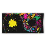 Colorful Splash Yin Yang Print Beach Towel
