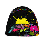 Colorful Splash Yin Yang Print Beanie