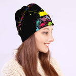 Colorful Splash Yin Yang Print Beanie