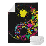 Colorful Splash Yin Yang Print Blanket