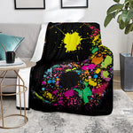 Colorful Splash Yin Yang Print Blanket